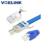 Vcelink Pass Through Plug RJ45 CAT6a - CAT7 Shielded
